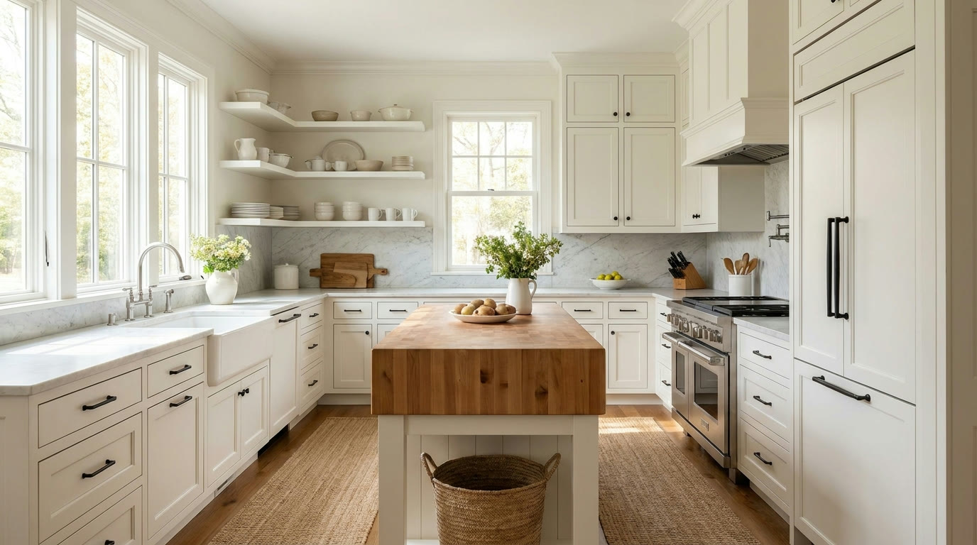 A finished kitchen showcasing the Sayerlack premium finish